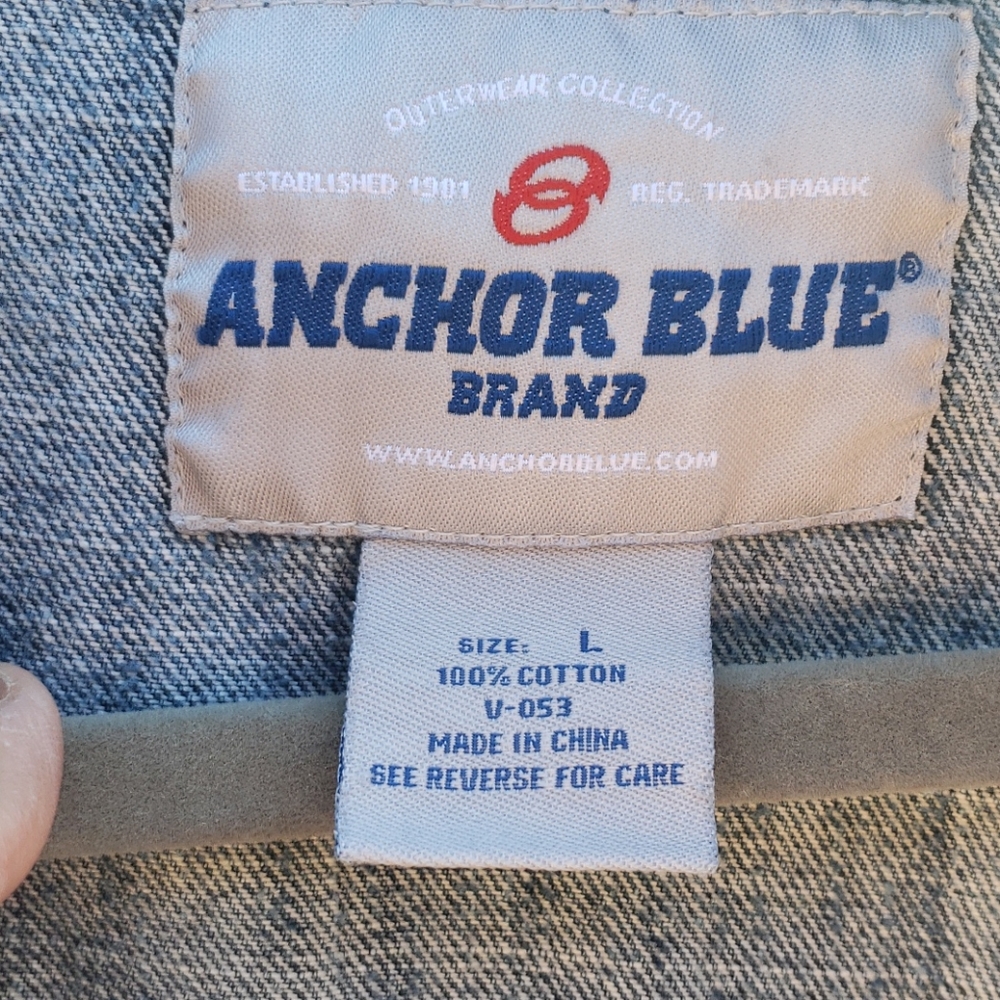 Anchor blue denim jacket size Large - Picture 8 of 16